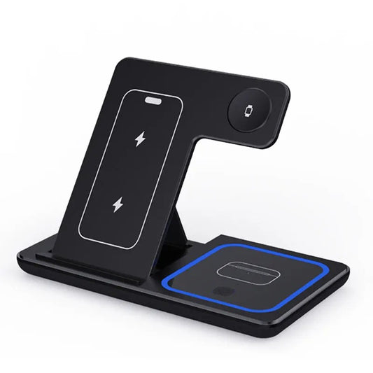 Station de charge sans fil 3-en-1 LED